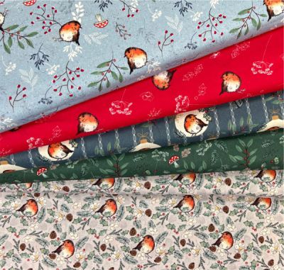 Little Red Robin fabric: Fat Quarter Bundle