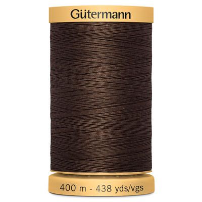 Gutermann Natural Cotton 50 Weight Thread 400m 1912 Dark Brown