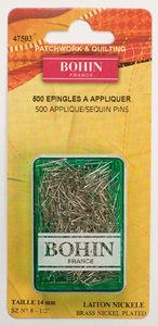 Bohin Applique Pins 1/2' Nickel Mpc 500