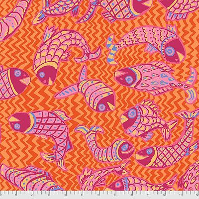 Kaffe Fassett Collective: Koi Polloi Orange (per 1/4 metre)