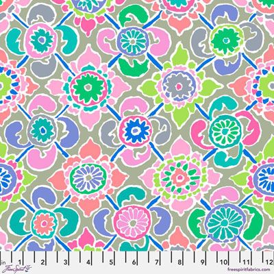 Kaffe Fassett Fabric Tudor Pastel (per 1/4 metre)