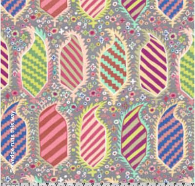 Kaffe Fassett Fabric Striped Herald Grey