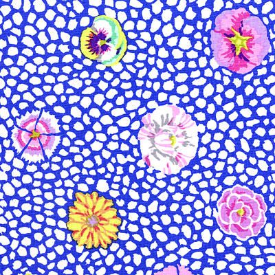 Kaffe Fassett Fabric Guinea Flower Blue (per 1/4 metre)