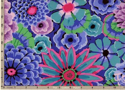 Kaffe Fassett Fabric Enchanted Blue (per 1/4 metre)