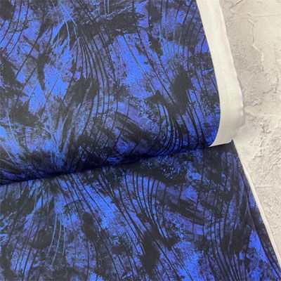 Beautiful Backing: Go With the Flow in Dark Blue (per 1/4 metre)