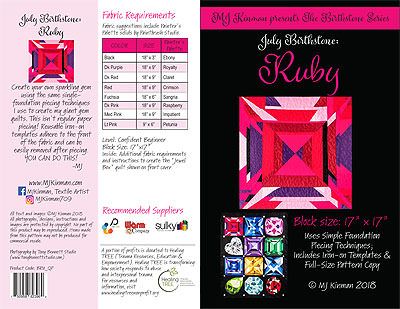 MJ Kinman's The Birthstone Series: Pattern  July Ruby