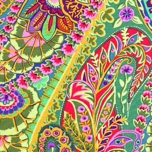 Kaffe Fassett Fabric Paisley Jungle Green (per 1/4 metre)