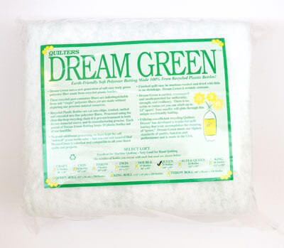 Quilters Dream Green Recycled Polyester Wadding, Queen Size