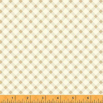 Eliza fabric: Diagonal Plaid Brass (per 1/4 metre)