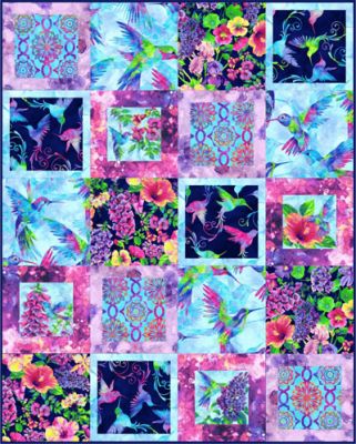 Hummingbird Heaven Fat Quarter Accent Quilt Bundle