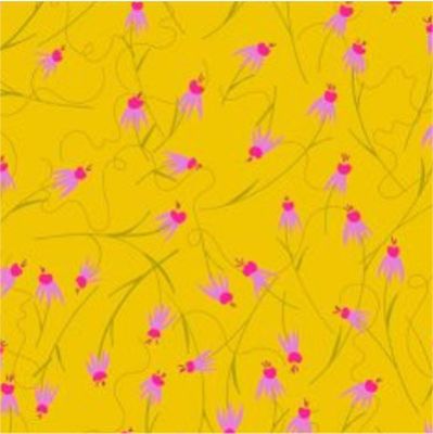 Alison Glass Fabric Coneflowers  Yellow (per 1/4 metre)