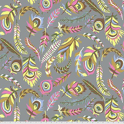 Kaffe Fassett Collective: Tickle My Fancy Grey (per 1/4 metre)