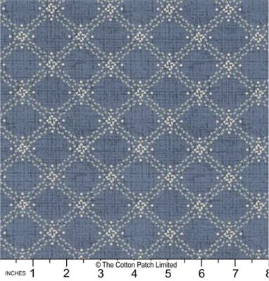 Radiance fabric, Diamond Grid, Denim