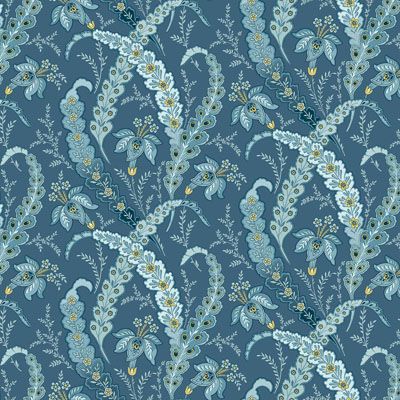 Beach House fabric: Ribbon Grass Blue