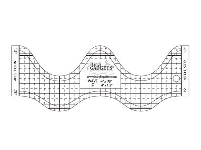 Handi Quilter Longarm Ruler Wave F 4'