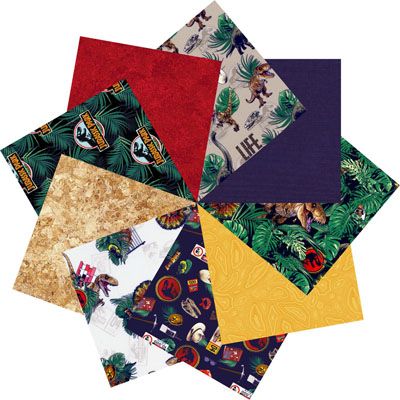 Jurassic Park Accent Quilt Fat Quarter Bundle