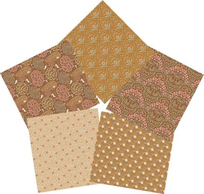 Tilda Sanctuary fabric: Caramel Fat Quarter Bundle