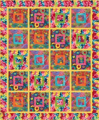 Symphony of Squares Quilt Kit Garden of Delight