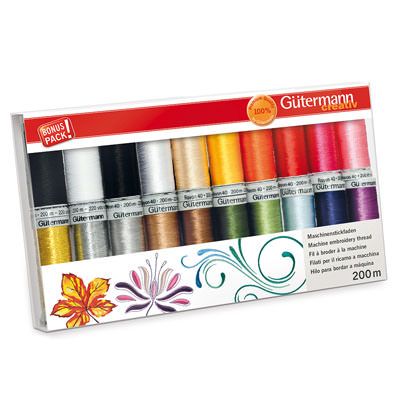 Gutermann Sulky Rayon 40 Pack of 20 Threads