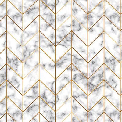 Watercolour Sketchbook Fabric: Marble Geo Grey/Gold (per 1/4 metre)