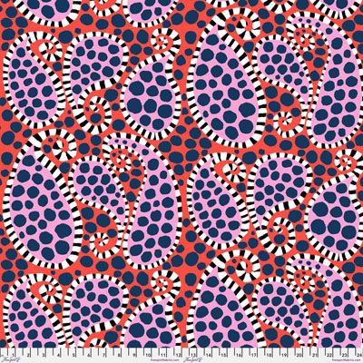 Brandon Mably Fabric Paisley Dot Black/White (per 1/4 metre)