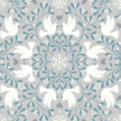 Hygge Glow Fabric: Scandi Dove Grey (per 1/4 metre)