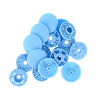 Bohin Finger Snap Buttons 13mm (1/2') Sky Blue Pack of 8