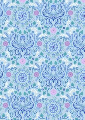 Chalki fabric: Chalki on Light Blue Lewis and Irene