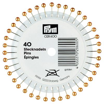 Prym Gold Pearlheaded Pins Rosette