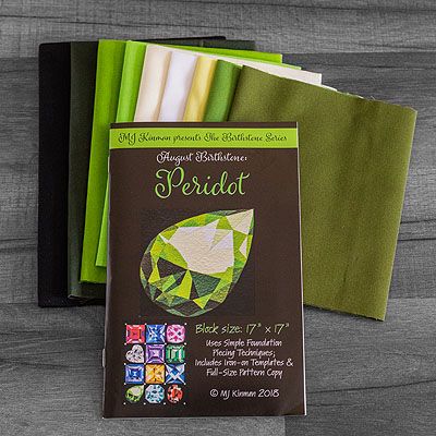 MJ Kinman's The Birthstone Series: August Peridot Block Kit