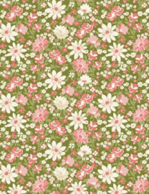 Sentiments fabric: Packed Floral Green