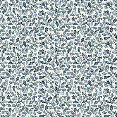 Heather and Sage fabric: Oak Leaves Blue (per 1/4 metre)