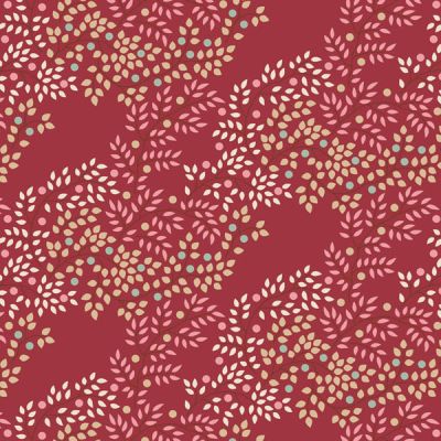 Tilda fabric: Creating Memories Winter Berrytangle Burgundy