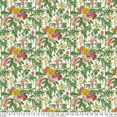 Sanderson Water Garden Fabric: Bamboo & Bird