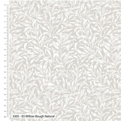 William Morris Quilt Backs: Willow Boughs Natural 108'  (per 1/4 metre)