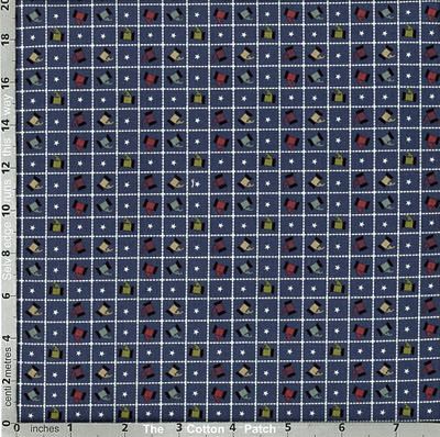 Primitive Stitches Fabric Spool Grid Blue