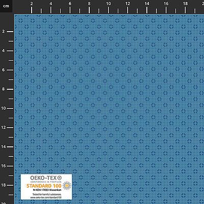 Quilters Coordinates fabric: Line Dots Blue (per 1/4 metre)