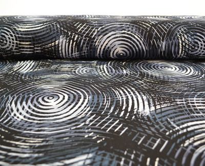 Quilt Back Fabric: Circle Play Black (per 1/4 metre)