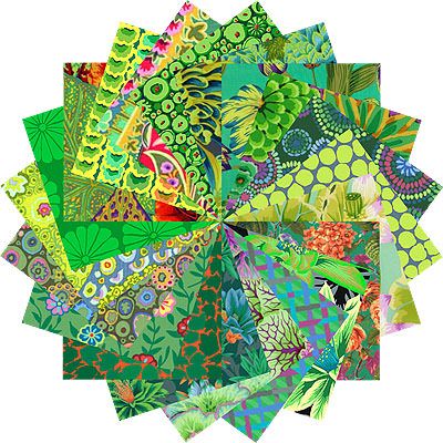 Kaffe Fassett Collective Fabrics Greens & Aquas 10' Patchwork Palette