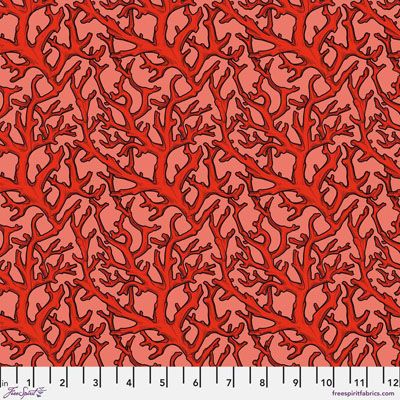 Mariana fabric: Coral Cascade (per 1/4 metre)