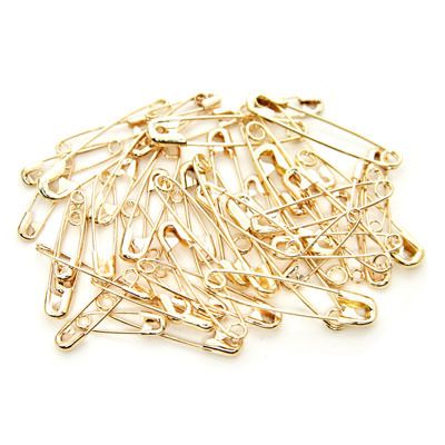 Hemline Gold Assorted Safety Pins Gold