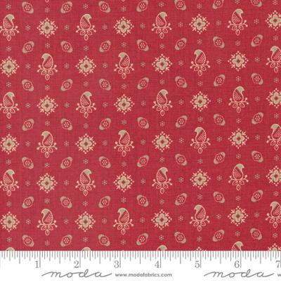 Rouenneries Trois fabric: Amour, Rouge