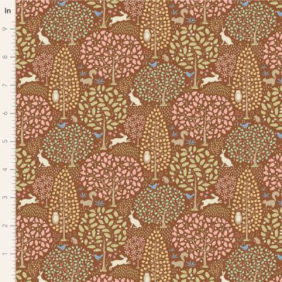 Tilda Sanctuary fabric: Rhubarb and Caramel, Daisydream Tan