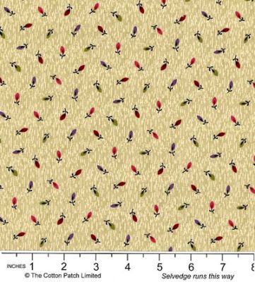 Floral Petites fabric: Prairie Flowers Sand