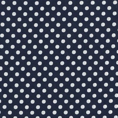 Colour Basic Polka Dots: Medium Spots Navy (per 1/4 metre)