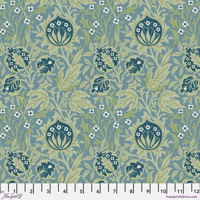 Emery Walker's House Fabric: Elmcote Dearle Blue