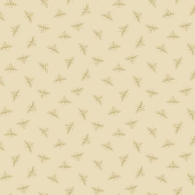 Petite Bees Fabric: Bees, Vanilla