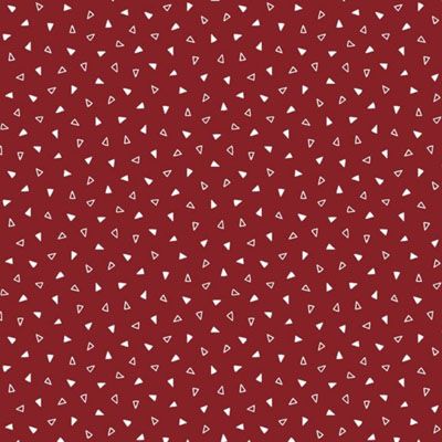 Nellie's Shirtings Fabric: Triangles Dark Red (per 1/4 metre)