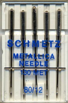 Schmetz Metallic Sewing Machine Needles Size 80/12