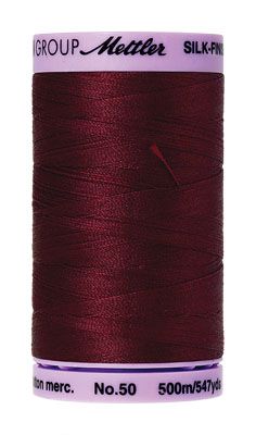 Mettler 50 Cotton Thread 500m 0918 Cranberry